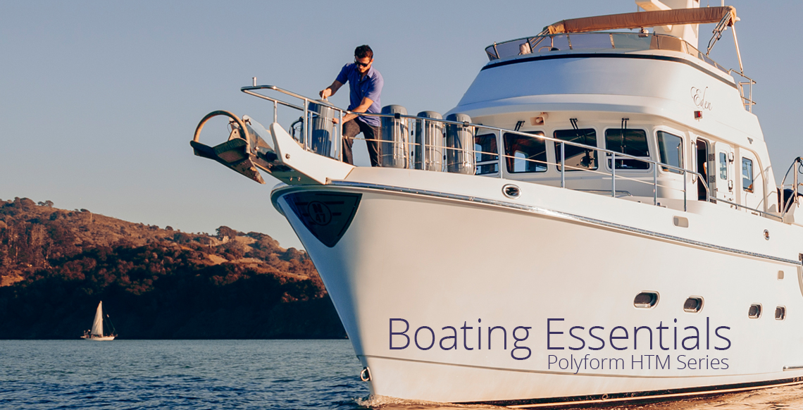 Boat fenders and boat fender holders, Polyform HTM Series grey