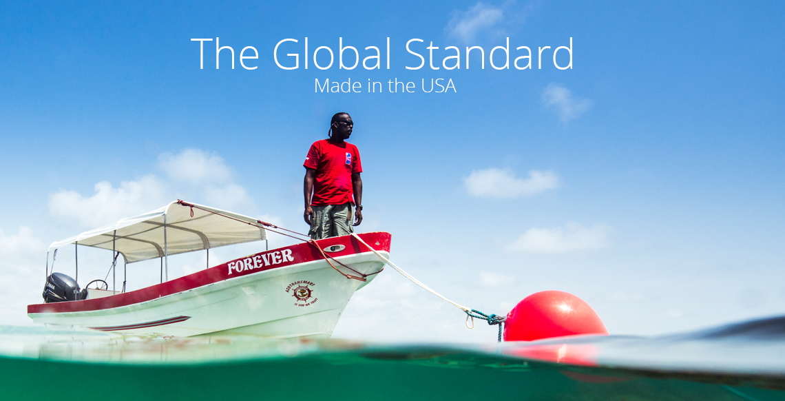 Polyform mooring buoys, CC Series red